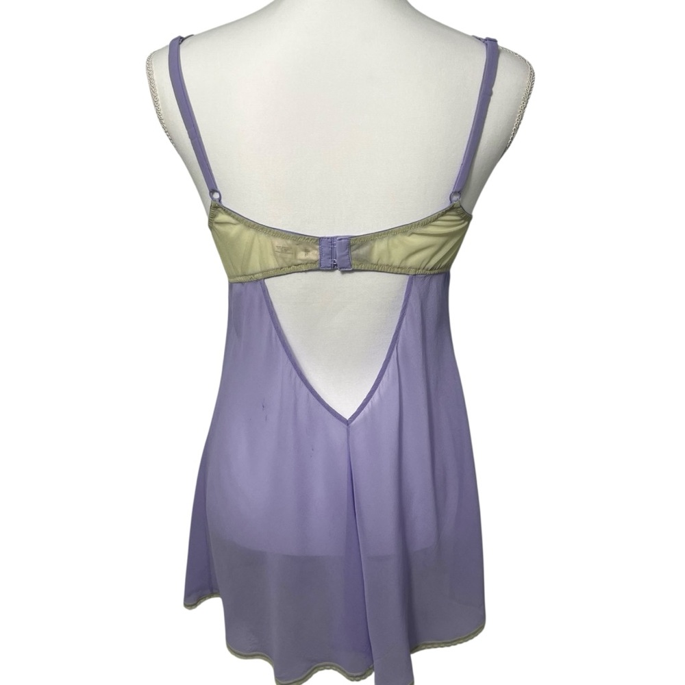 Y2K Victoria's Secret 100% Silk Milkmaid Chemise Paris Hilton Slip Dress Size L - Picture 6 of 12